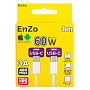 Кабель EnZo USB Type-C USB Type-C плетеный белый 1м, CC60W-BW1